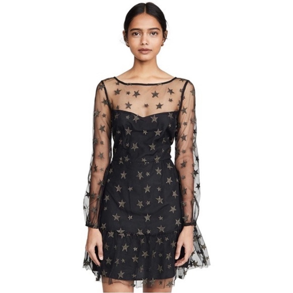 BB Dakota black and gold star dress